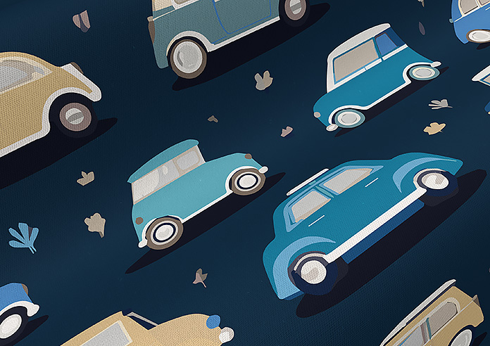 Roadtrip, Navy Blue - Twist&Fit Roman Blind - Image 4